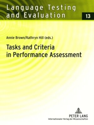 cover image of Tasks and Criteria in Performance Assessment